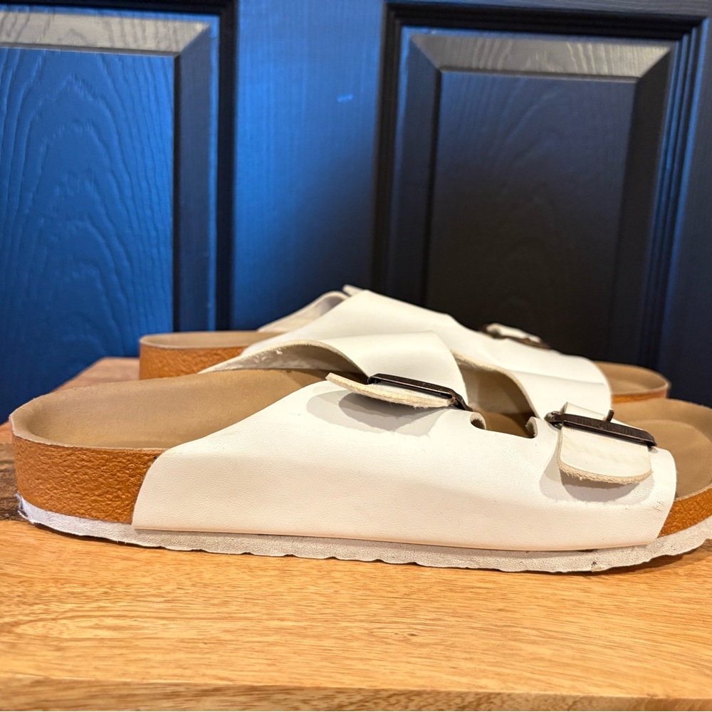 Birkenstock Arizona White Leather Birkoflor 41 - Picture 13 of 16